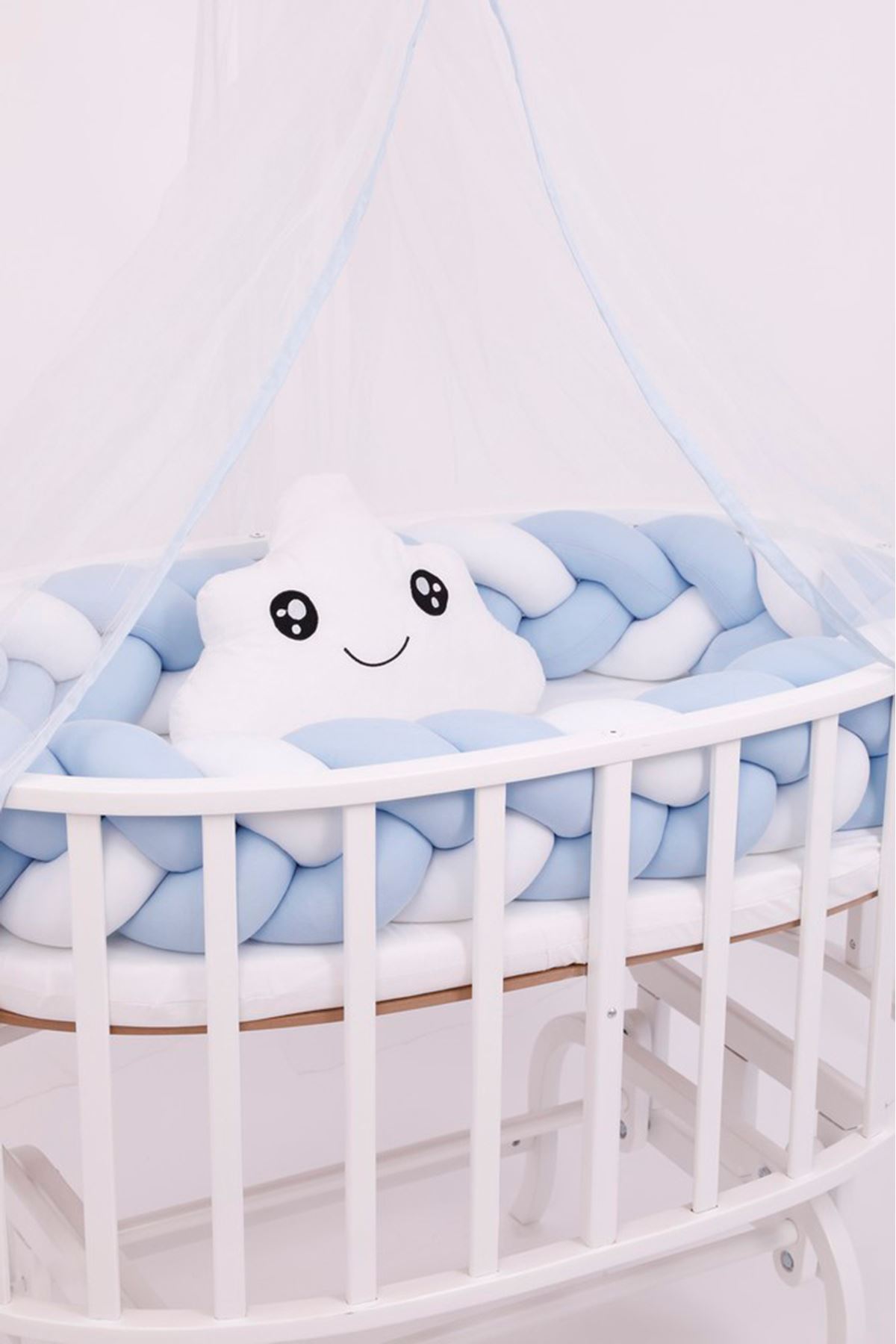 Knit Protection for Crib "Blue"