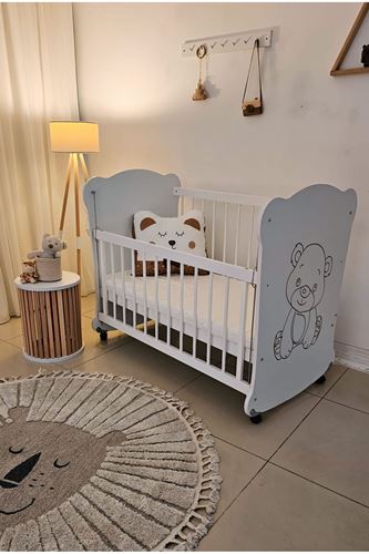 SWT-02 Anne Yanı 60x120 Sweetbear Beşik 0-5 Yaş (Yatak ve Yastık Dahildir)