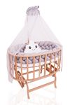 Natural Color Basket Cradle with Gray Weave Side Protection