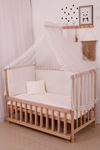 Cream Lacy Graded Natural Bed Baby Cot