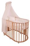 Cream Lacy Graded Natural Bed Baby Cot