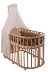 Cream Lacy Graded Natural Bed Baby Cot