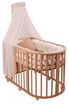 Cream Lacy Graded Natural Bed Baby Cot