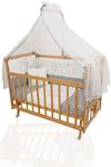 GY-01 60x120 Gri Yıldız Desenli Bebek Uyku Seti